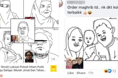 Netizen Terhibur Tengok Hasil Lukisan 50 Sen Di Shopee