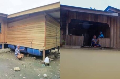 Usaha Rumah Terapungnya Pernah Diejek Dulu, Kali Ini  Pokwe Mampu Senyum Hadapi Musibah Banjir